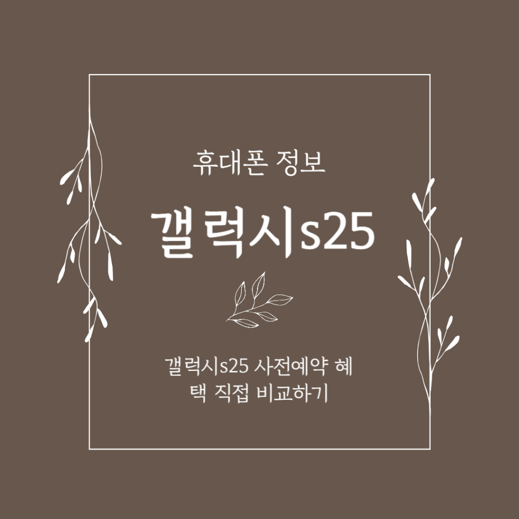 갤럭시s25 사전예약